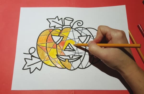 Mosaic Pumpkin Colouring Activity Mosaic Pumpkin Colouring Activity