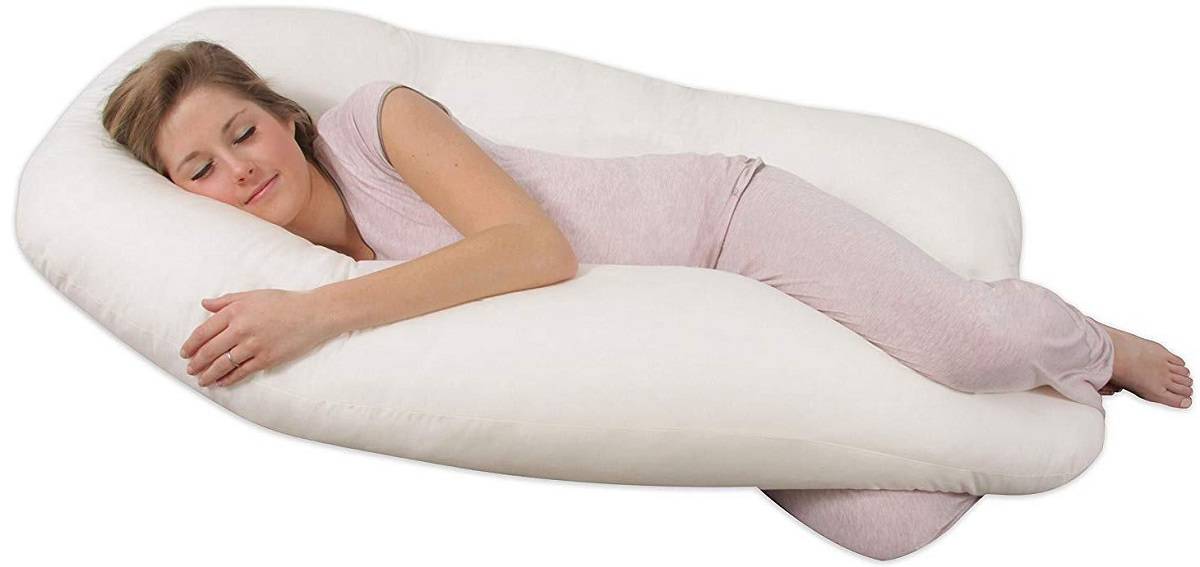 leachco back n belly body pillow image