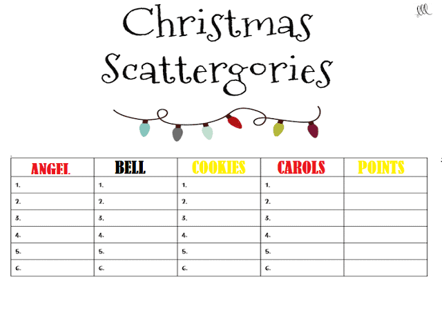 Christmas Scategories