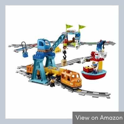 LEGO DUPLO Cargo Train Battery-Operated Building Blocks Set