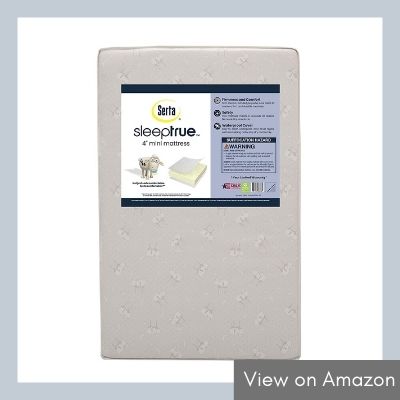 Serta SleepTrue Dual-Sided 4-Inch Mini Crib Mattress