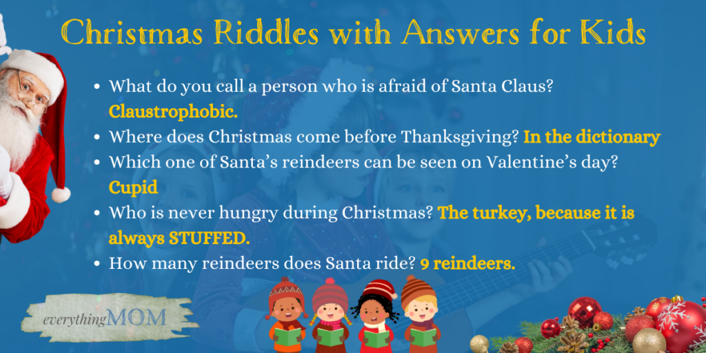 Christmas Riddles with Answers for Kids