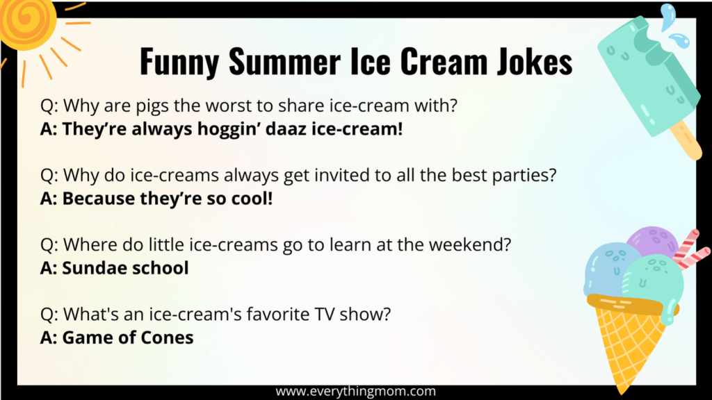 funny summer ice cream jokes 