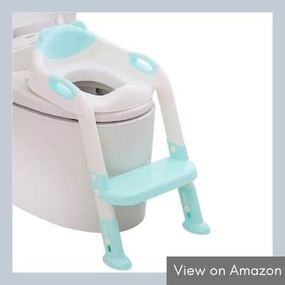 711TEK Potty Training Seat Toddler Toilet Seat with Step Stool Ladder