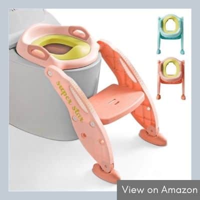AISIMEE Potty Training Toilet Seat with Step Stool Ladder