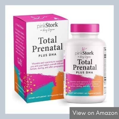 Pink Stork Total Prenatal Vitamins with DHA and Folic Acid