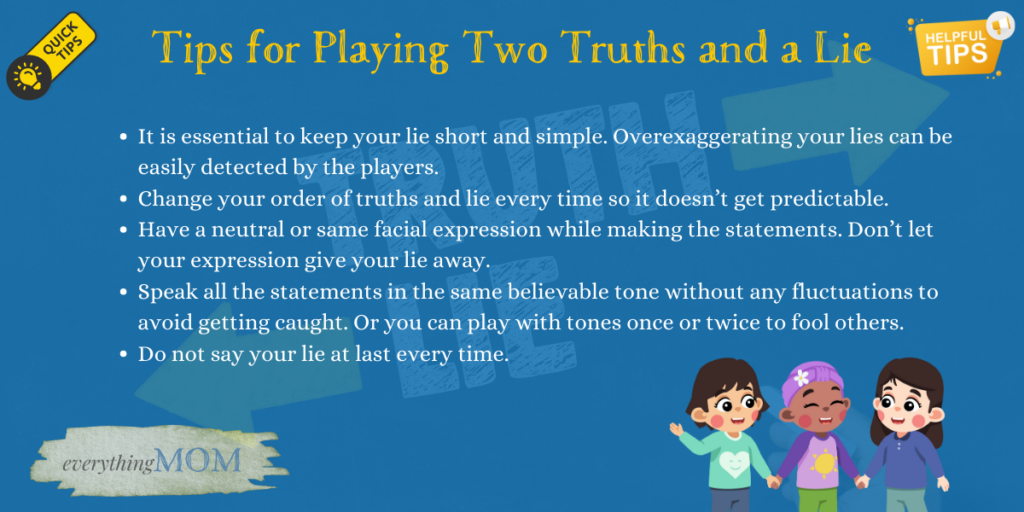 Tips for Playing Two Truths and a Lie