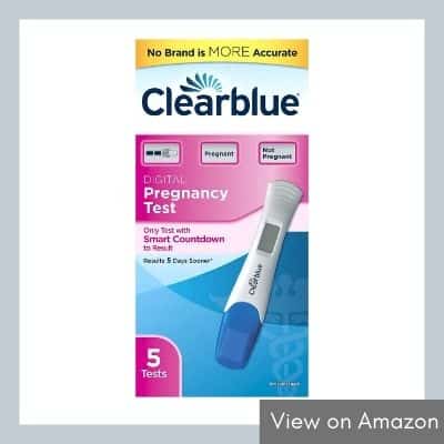 Clearblue Digital Pregnancy Test 5-Pack with Smart Countdown