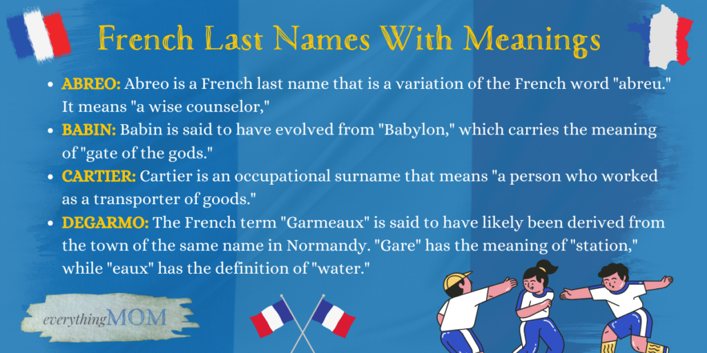 French Last Names With Meanings