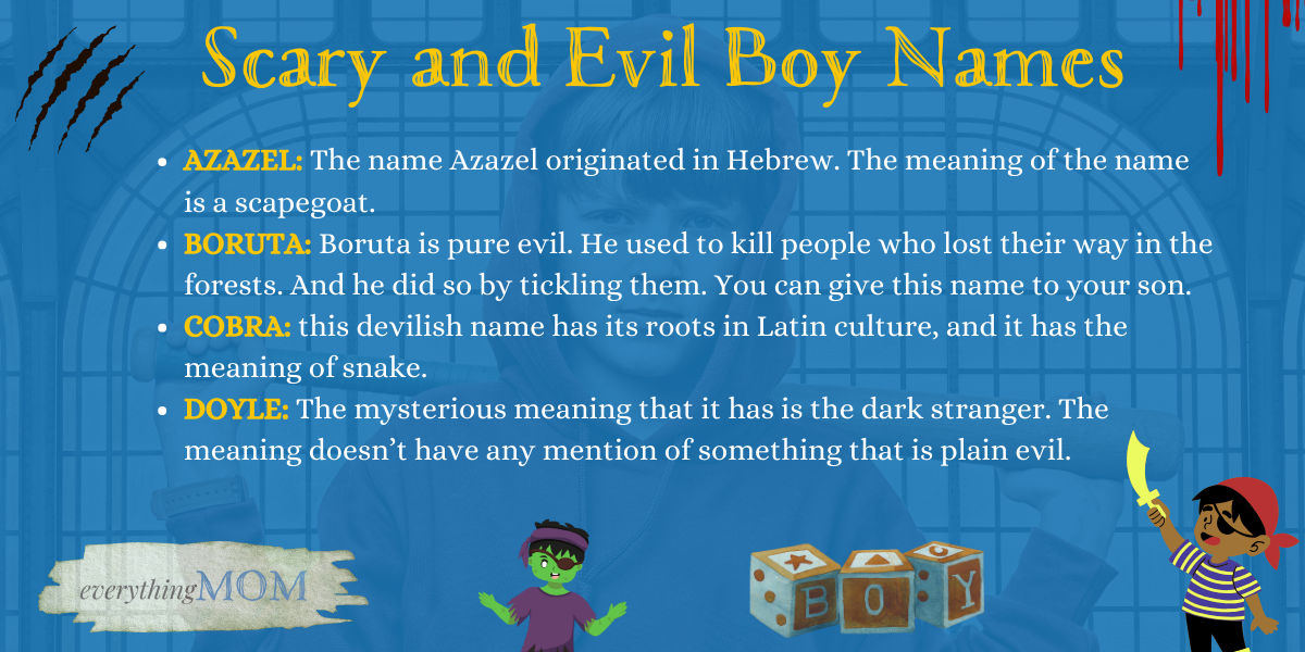 84 Wicked Evil And Scary Boy Names EverythingMom