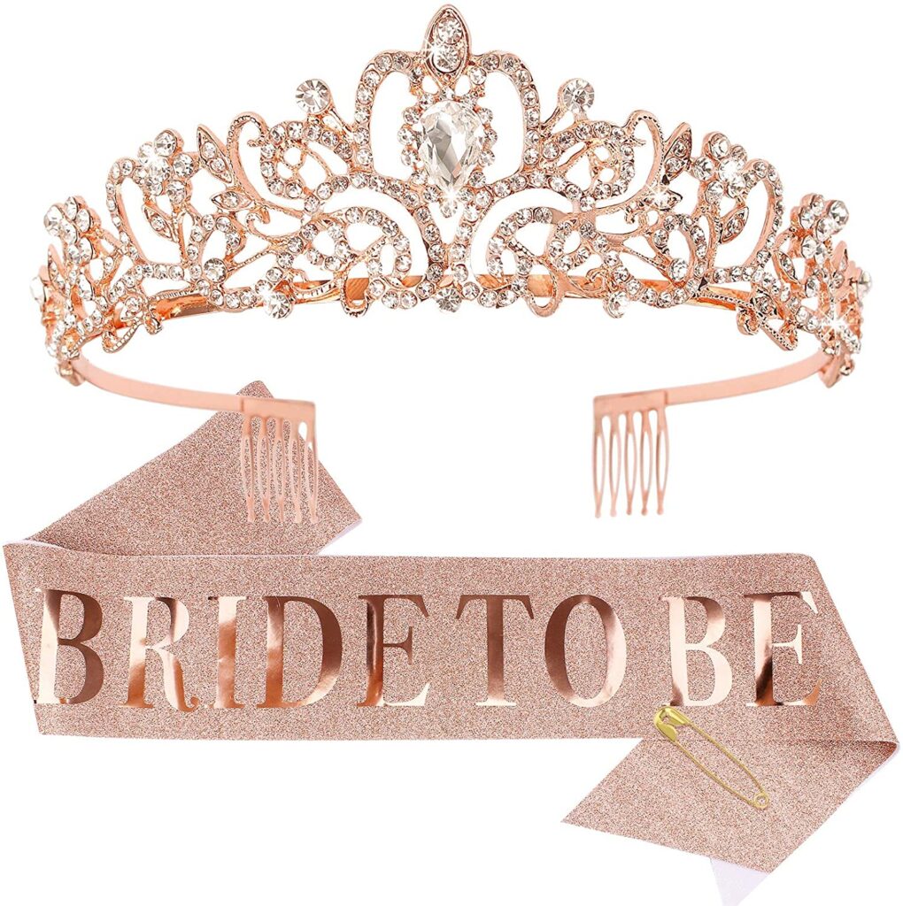 CIEHER Bride-to-be Sash & Bride Crown Kit