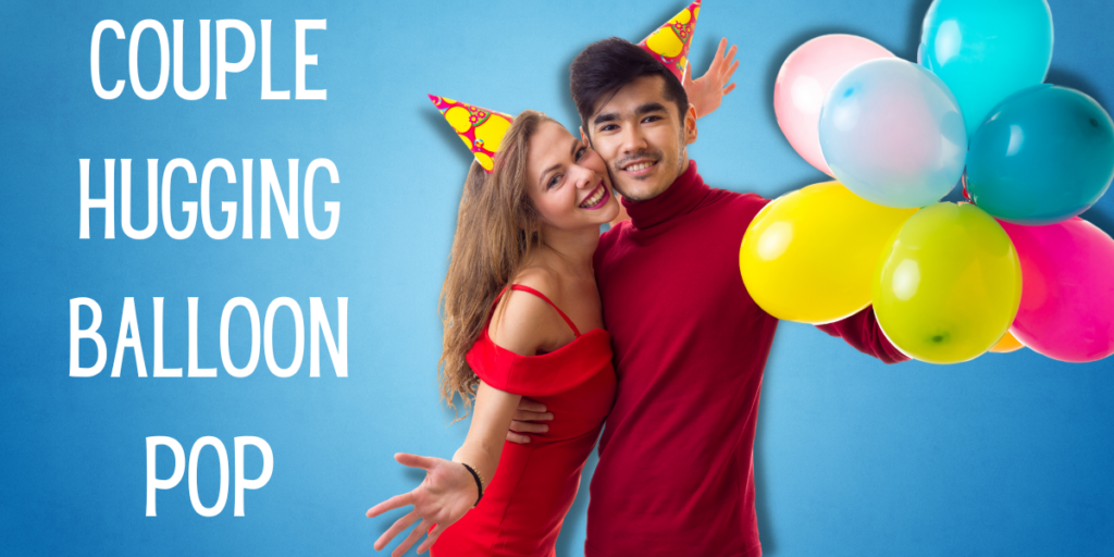 Couple Hugging Balloon Pop