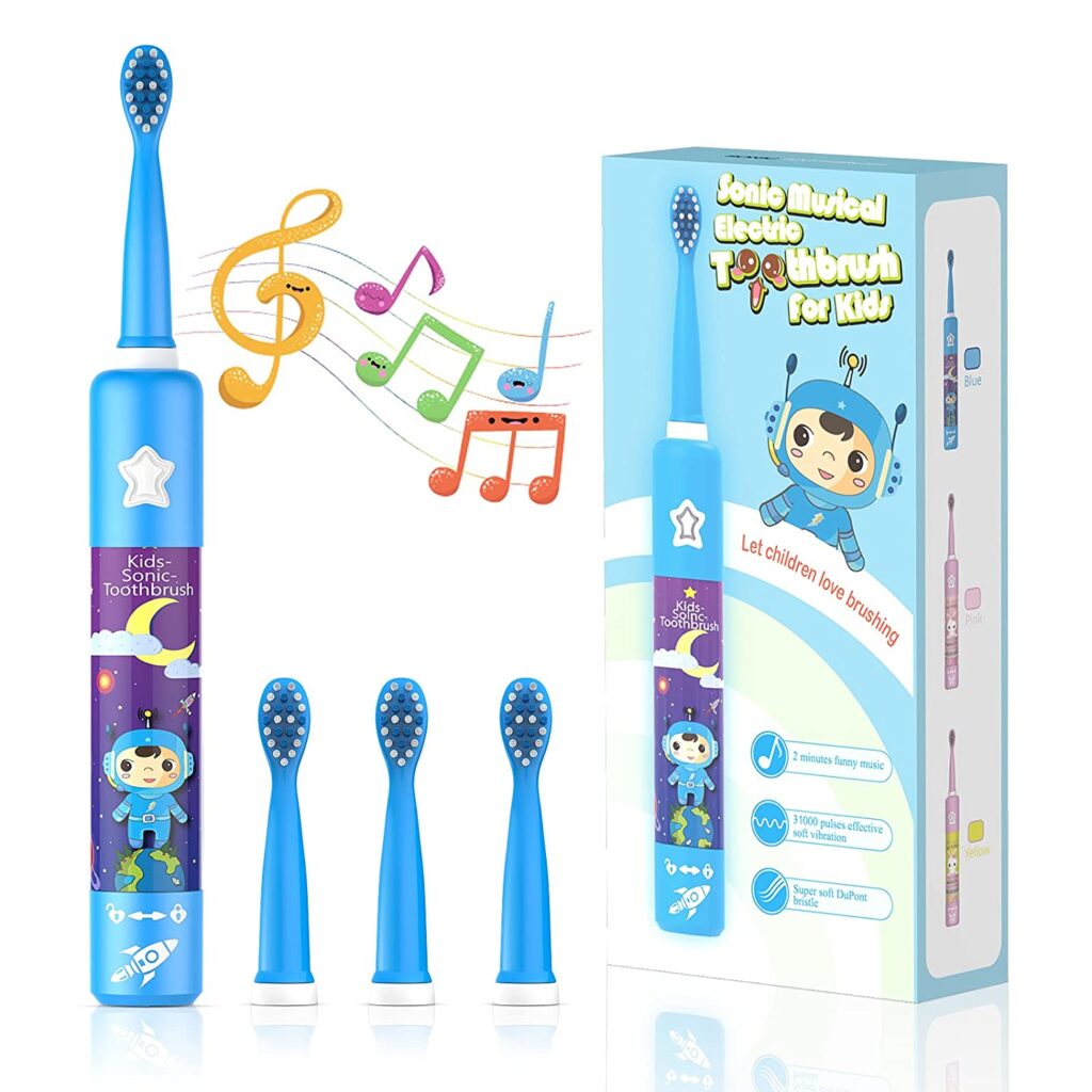 CHAIN PEAK Musical Kids Sonic Electric Toothbrush