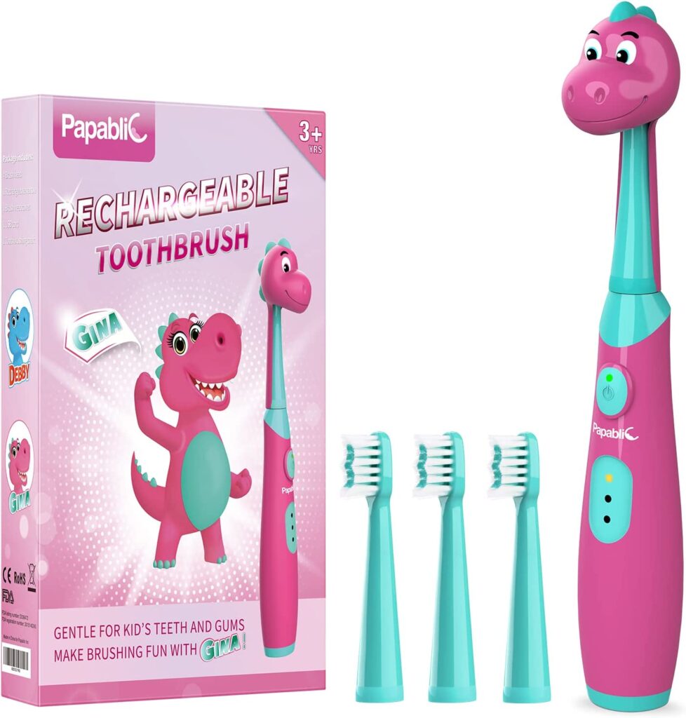 Papablic Kids Sonic Rechargeable Electric Toothbrush