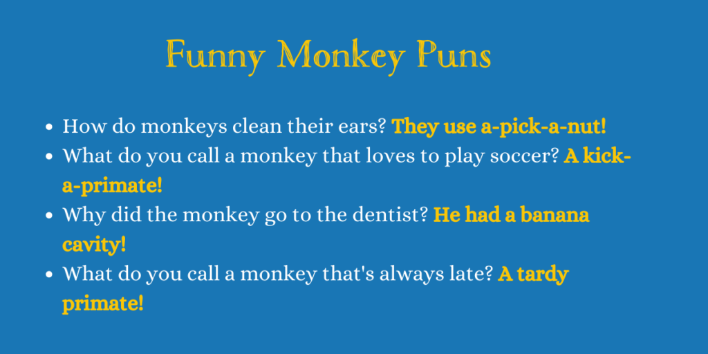 Funny Monkey Puns