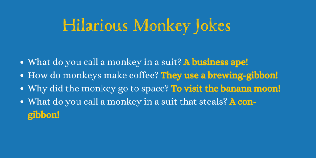 Hilarious Monkey Jokes