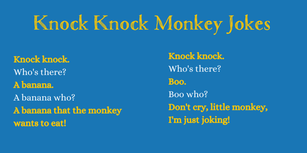 Knock Knock Monkey Jokes