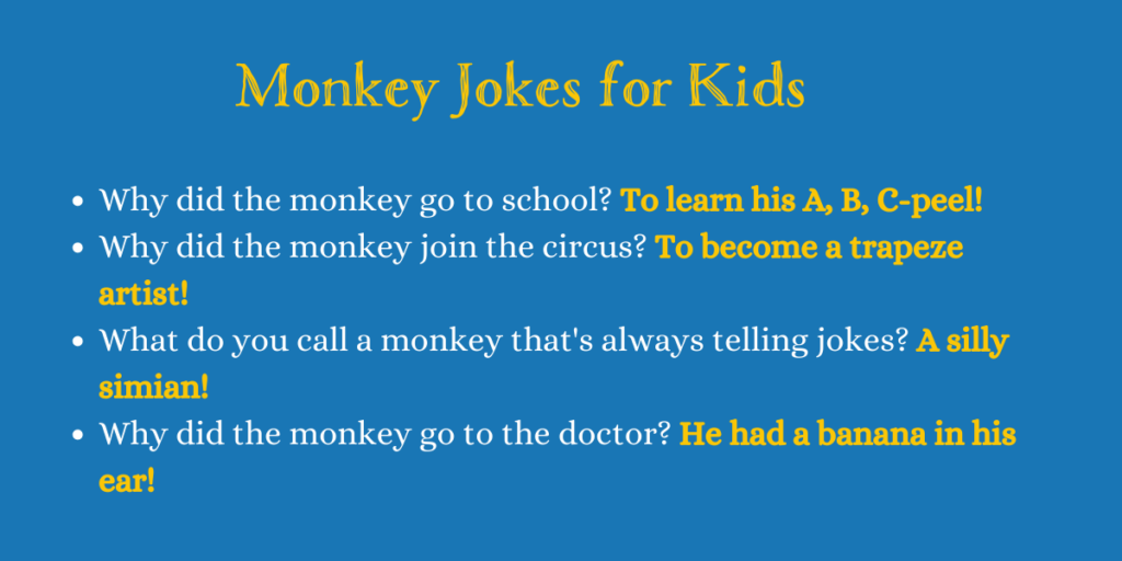 Monkey Jokes for Kids