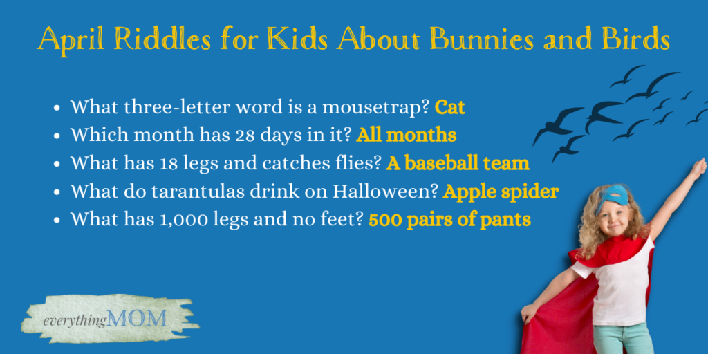 April Riddles for Kids About Bunnies and Birds