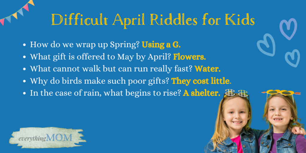 Difficult April Riddles for Kids