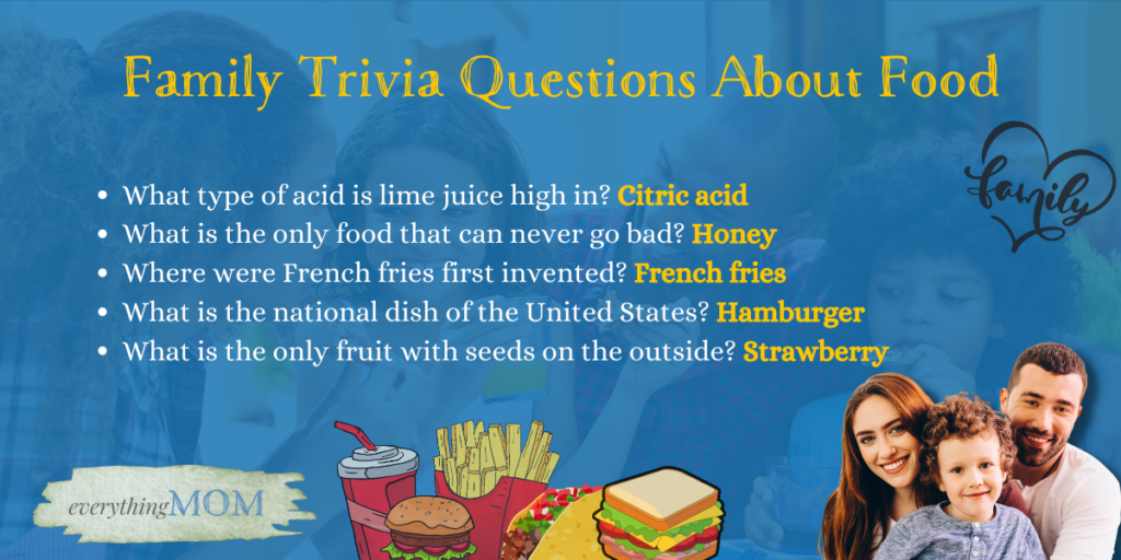 Family Trivia Questions About Food