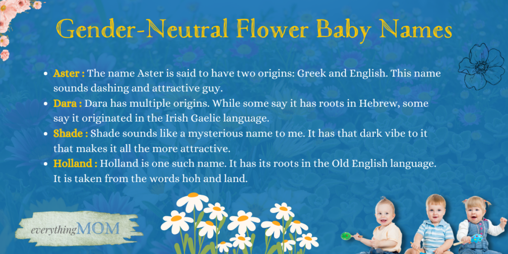 Gender-Neutral Flower Baby Names