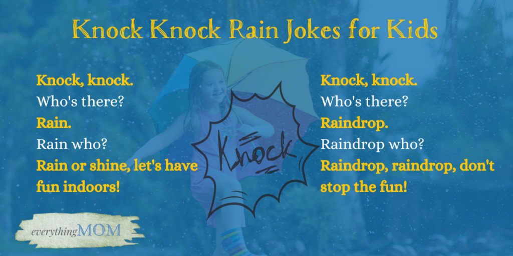 Knock Knock Rain Jokes for Kids