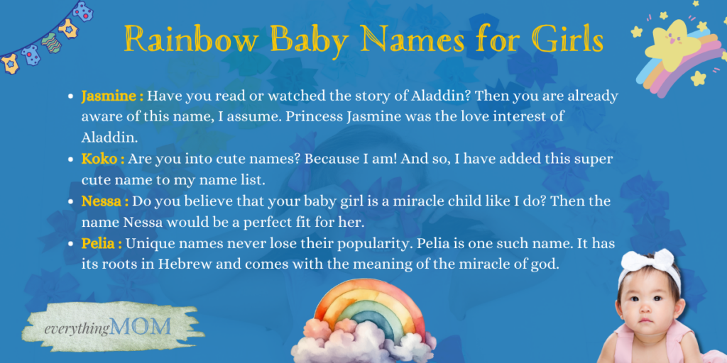 Rainbow Baby Names for Girls