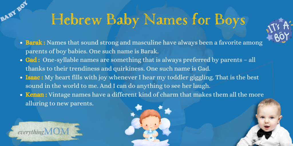Hebrew Baby Names for Boys