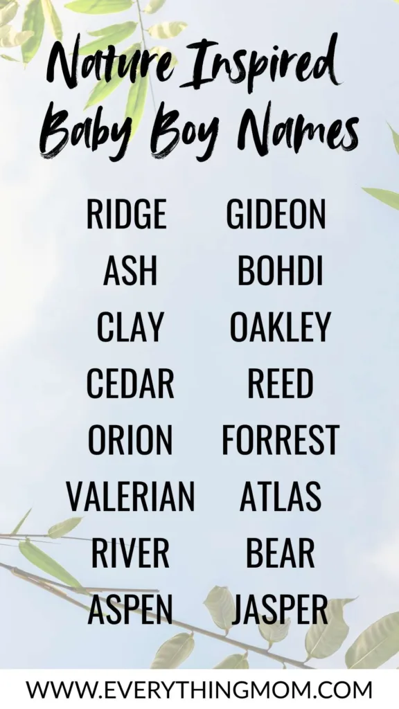 nature baby names for baby boys