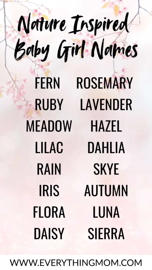 nature baby names for Baby girls
