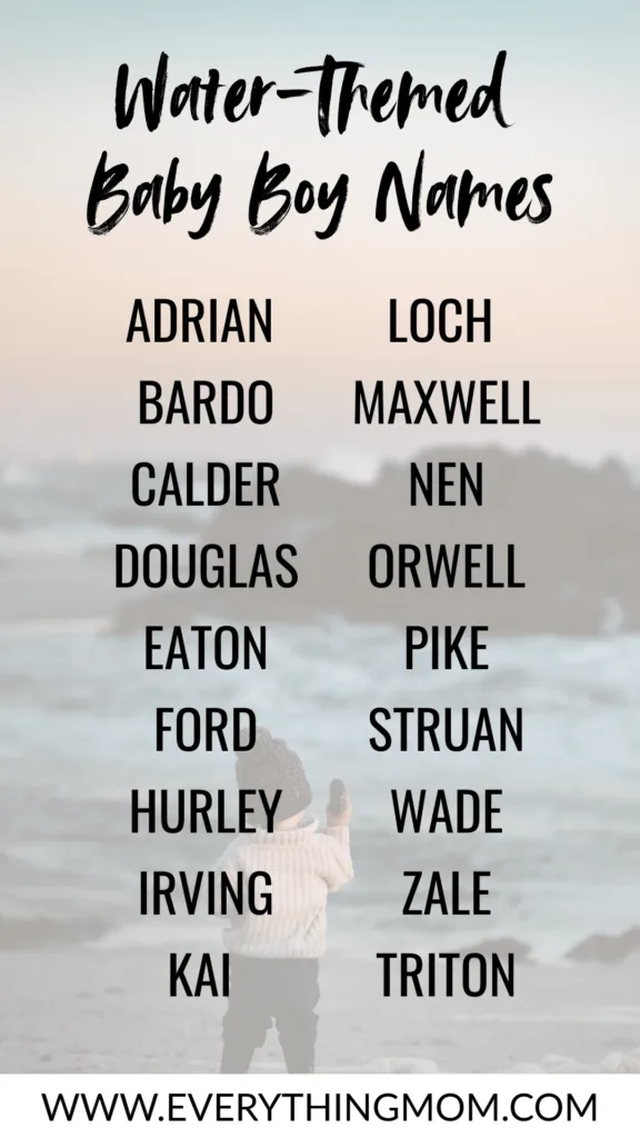 Boy Names Inspired by Water