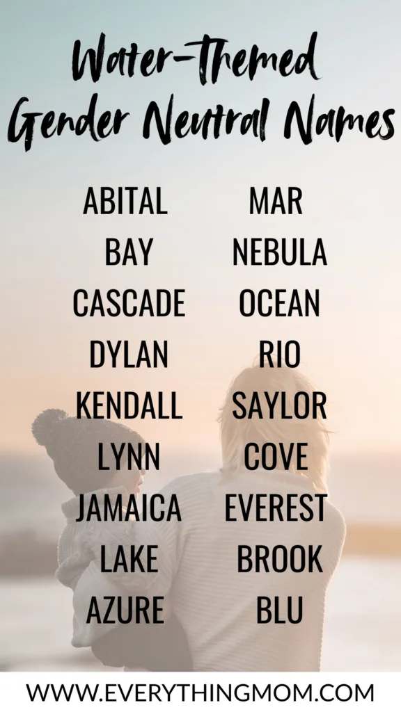 Gender-Neutral Names Inspired by Water