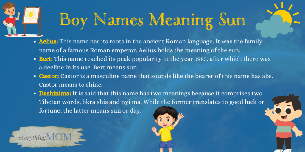 Boy Names Meaning Sun