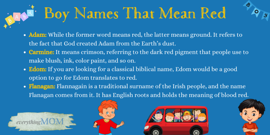 Boy Names That Mean Red