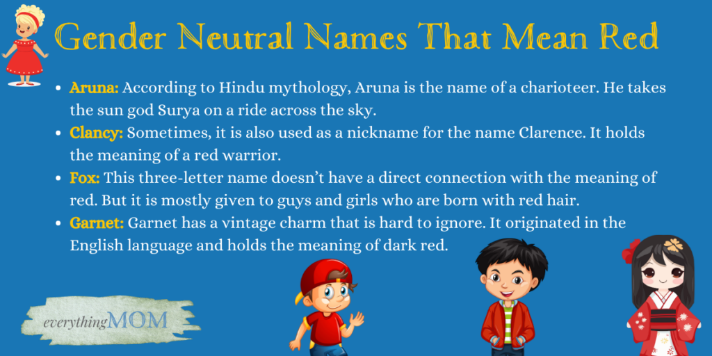 Gender Neutral Names That Mean Red