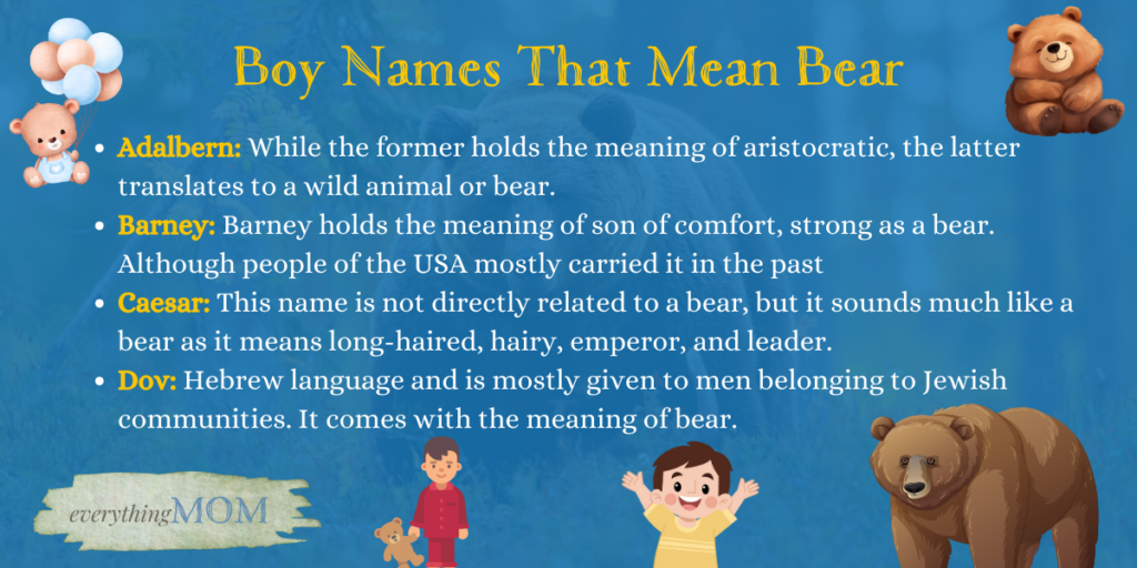 Boy Names That Mean Bear