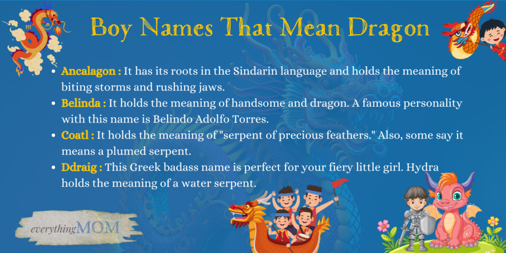 Boy Names That Mean Dragon