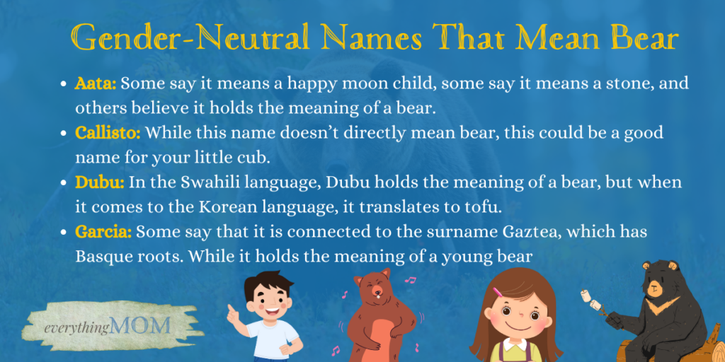 Gender-Neutral Names That Mean Bear