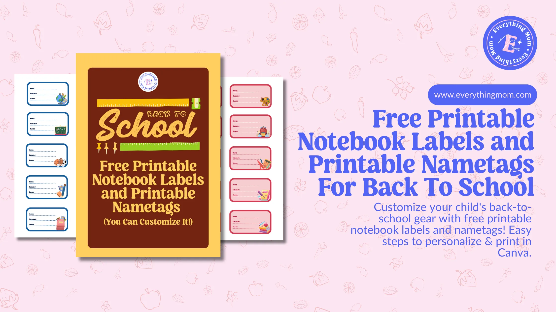 15 Free Printable Notebook Labels - Free Printable Notebook Labels And Printable Nametags For Back To School.webp